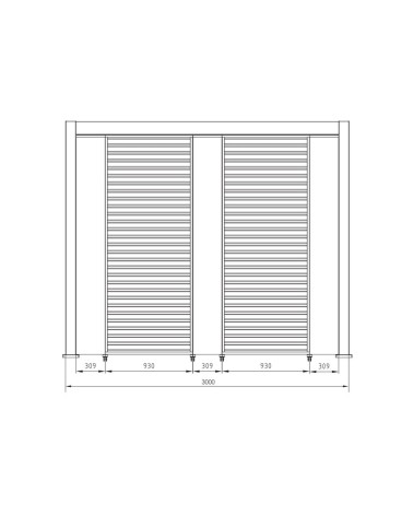 Pergola OCEAN 400x300 outdoor BIZZOTTO | BHOME