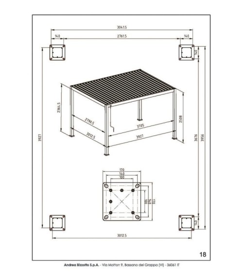 Pergola OCEAN 400x300 outdoor BIZZOTTO | BHOME