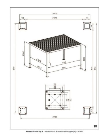 Pergola OCEAN 400x300 outdoor BIZZOTTO | BHOME