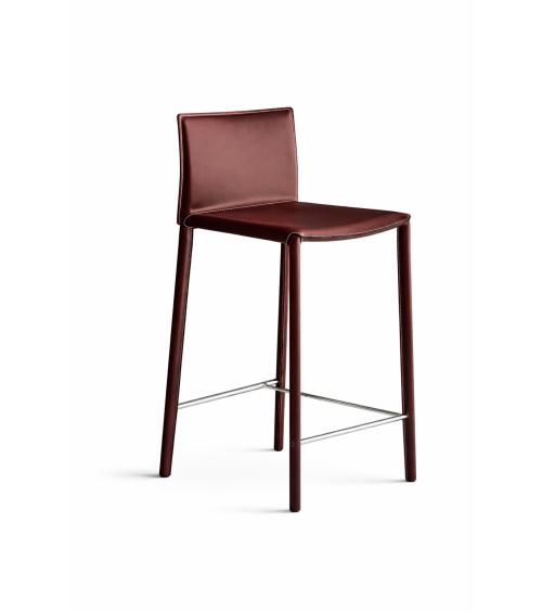 Sgabello Linda BONTEMPI in cuoio design | BHOME