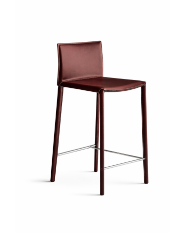 Sgabello Linda BONTEMPI in cuoio design | BHOME