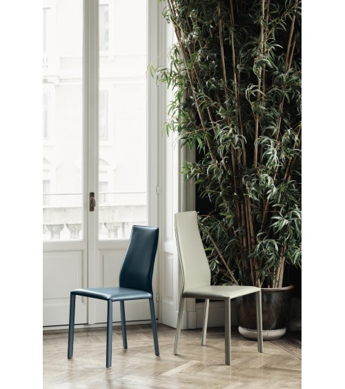 Stuhl Dalila BONTEMPI | Designstuhl aus Leder BHOME