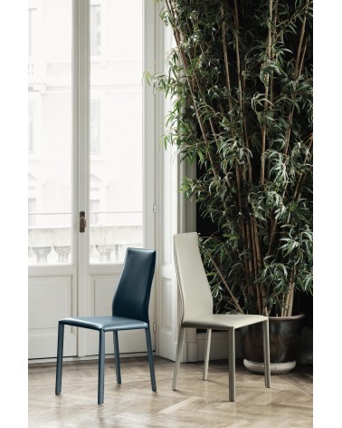 Sedia Dalila BONTEMPI | Sedia in cuoio di design BHOME