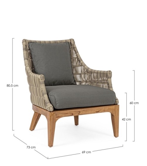 Sillón KEILANI outdoor BIZZOTTO | BHOME by Arredi Barbàra