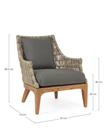 Sillón KEILANI outdoor BIZZOTTO | BHOME by Arredi Barbàra