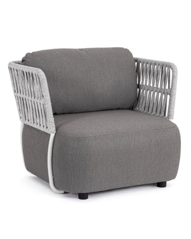La poltrona PALMER appartiene alla collezione Bizzotto Homemotion ed è realizzata con struttura in alluminio verniciato a polver