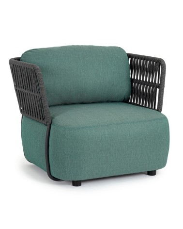 La poltrona PALMER appartiene alla collezione Bizzotto Homemotion ed è realizzata con struttura in alluminio verniciato a polver