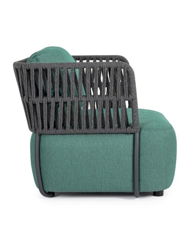 La poltrona PALMER appartiene alla collezione Bizzotto Homemotion ed è realizzata con struttura in alluminio verniciato a polver
