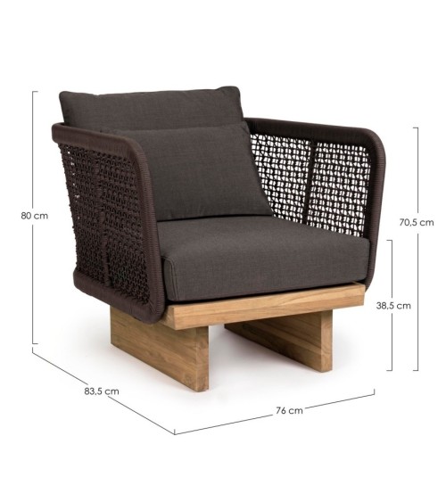 Poltrona XYLIA DARK outdoor BIZZOTTO | BHOME by Arredi Barbàra