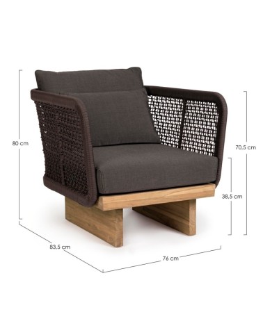 Poltrona XYLIA DARK outdoor BIZZOTTO | BHOME by Arredi Barbàra