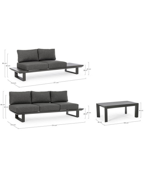 Eck-Sitzgruppe “KONNOR” outdoor – BIZZOTTO