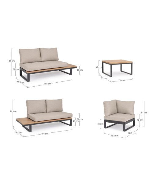 Salotto angolare ZELMAR outdoor BIZZOTTO | BHOME by Arredi Barbàra
