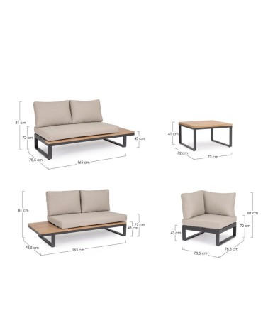 Salotto angolare ZELMAR outdoor BIZZOTTO | BHOME by Arredi Barbàra