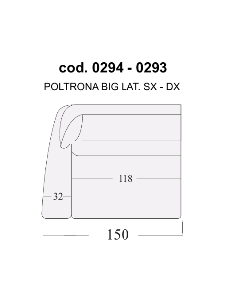 Divano “ASTORIA” 2 posti maxi – EGOITALIANO | Design italiano