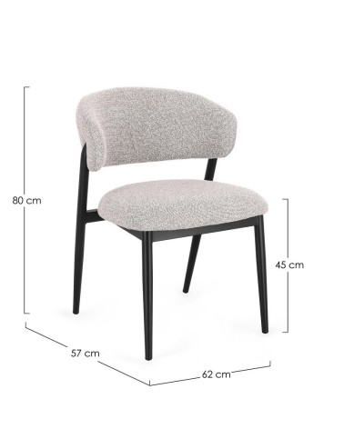 Sedia CASSANDRA BIZZOTTO imbottita effetto bouclé