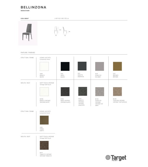 Sedia Bellinzona – Target Point | Bhome by Arredi Barbàra