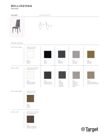 Sedia Bellinzona – Target Point | Bhome by Arredi Barbàra