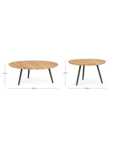 Set de mesas de centro “IVISSA” Ø60 / Ø80 outdoor – BIZZOTTO